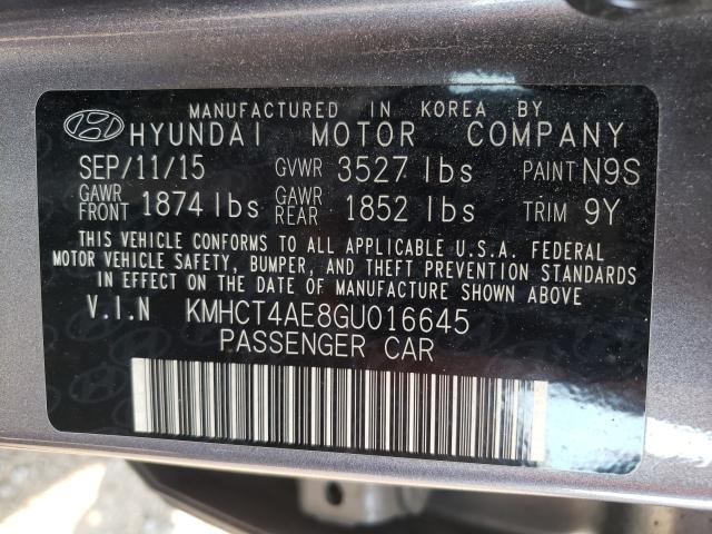 Photo 9 VIN: KMHCT4AE8GU016645 - HYUNDAI ACCENT SE 