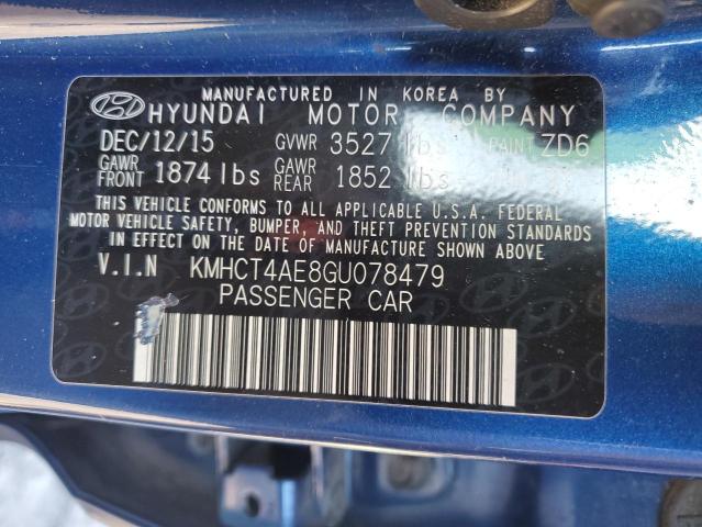 Photo 11 VIN: KMHCT4AE8GU078479 - HYUNDAI ACCENT 