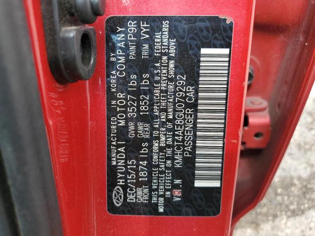 Photo 11 VIN: KMHCT4AE8GU079292 - HYUNDAI ACCENT SE 