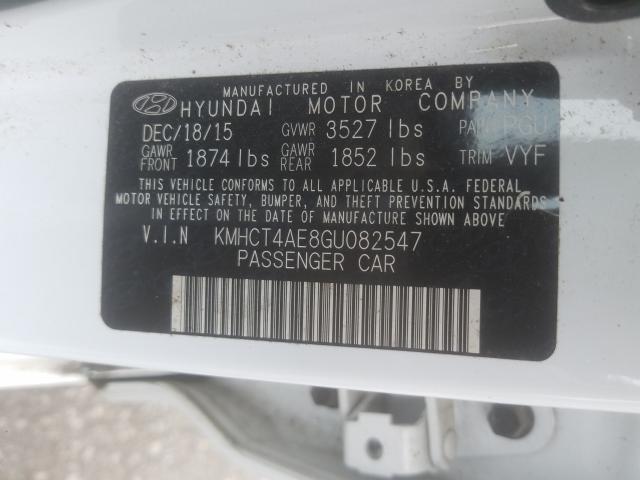 Photo 9 VIN: KMHCT4AE8GU082547 - HYUNDAI ACCENT SE 