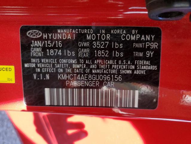 Photo 12 VIN: KMHCT4AE8GU096156 - HYUNDAI ACCENT SE 