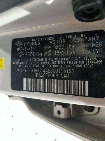 Photo 12 VIN: KMHCT4AE8GU115191 - HYUNDAI ACCENT SE 