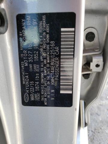 Photo 11 VIN: KMHCT4AE8GU125168 - HYUNDAI ACCENT SE 