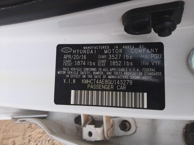 Photo 9 VIN: KMHCT4AE8GU143279 - HYUNDAI ACCENT SE 