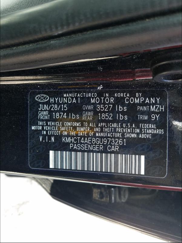 Photo 9 VIN: KMHCT4AE8GU973261 - HYUNDAI ACCENT SE 