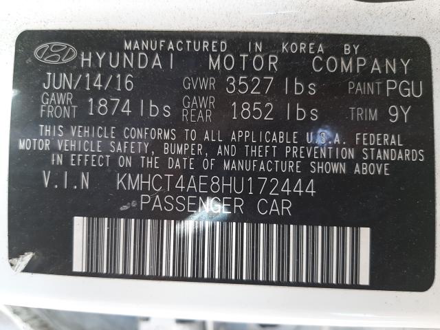 Photo 9 VIN: KMHCT4AE8HU172444 - HYUNDAI ACCENT SE 