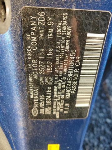 Photo 11 VIN: KMHCT4AE8HU186456 - HYUNDAI ACCENT SE 