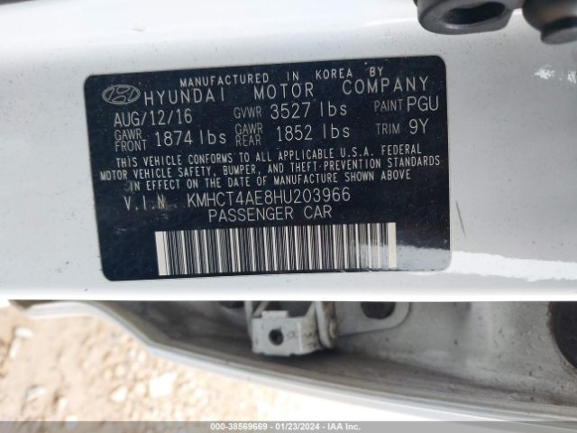 Photo 8 VIN: KMHCT4AE8HU203966 - HYUNDAI ACCENT 