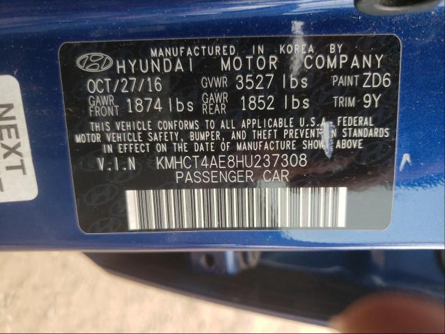 Photo 9 VIN: KMHCT4AE8HU237308 - HYUNDAI ACCENT SE 