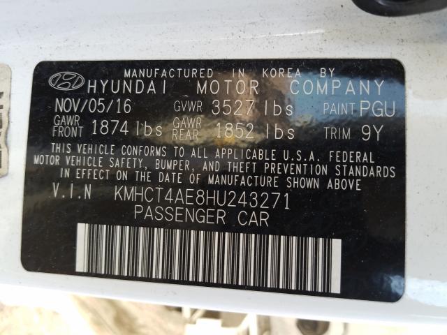 Photo 9 VIN: KMHCT4AE8HU243271 - HYUNDAI ACCENT SE 