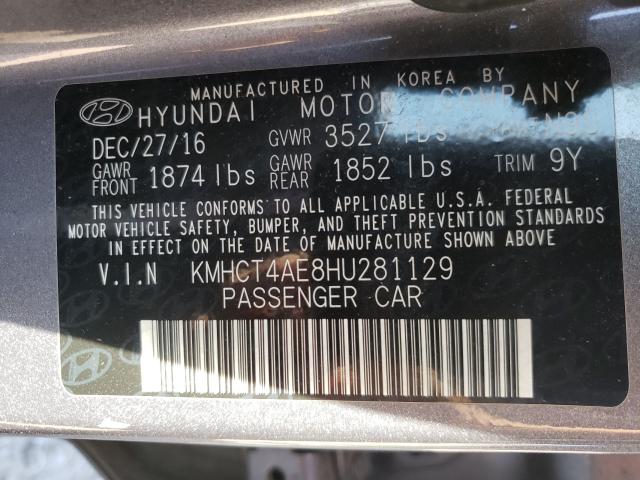 Photo 9 VIN: KMHCT4AE8HU281129 - HYUNDAI ACCENT SE 