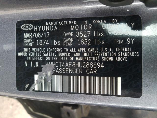 Photo 9 VIN: KMHCT4AE8HU288694 - HYUNDAI ACCENT SE 