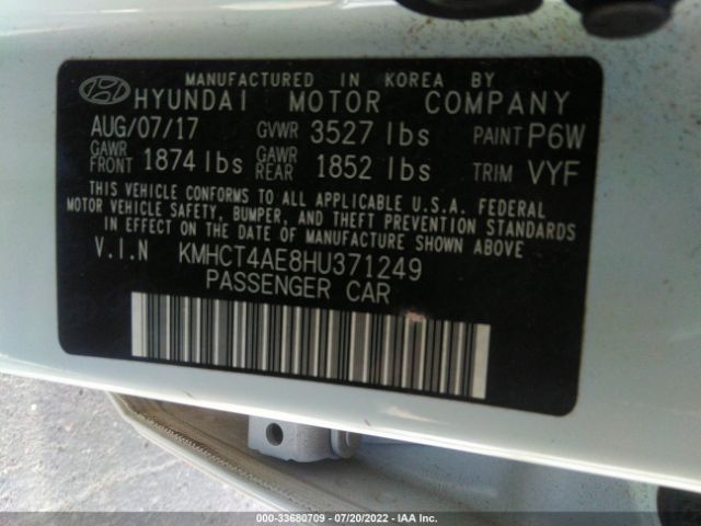 Photo 8 VIN: KMHCT4AE8HU371249 - HYUNDAI ACCENT 