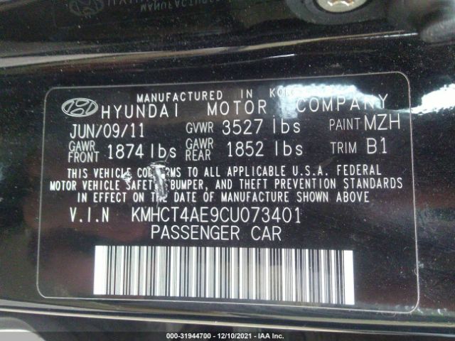 Photo 8 VIN: KMHCT4AE9CU073401 - HYUNDAI ACCENT 