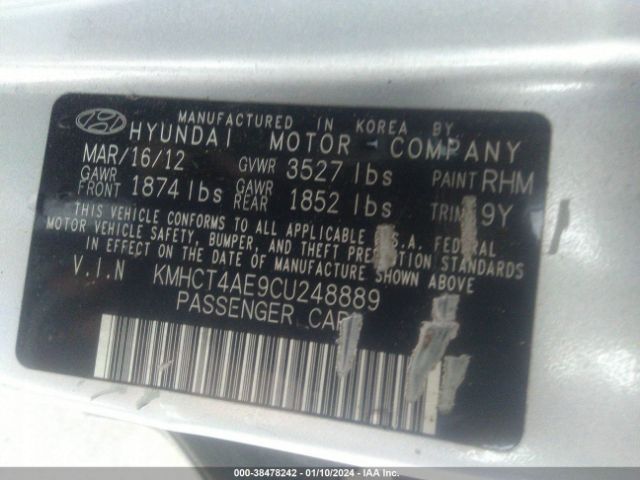 Photo 8 VIN: KMHCT4AE9CU248889 - HYUNDAI ACCENT 