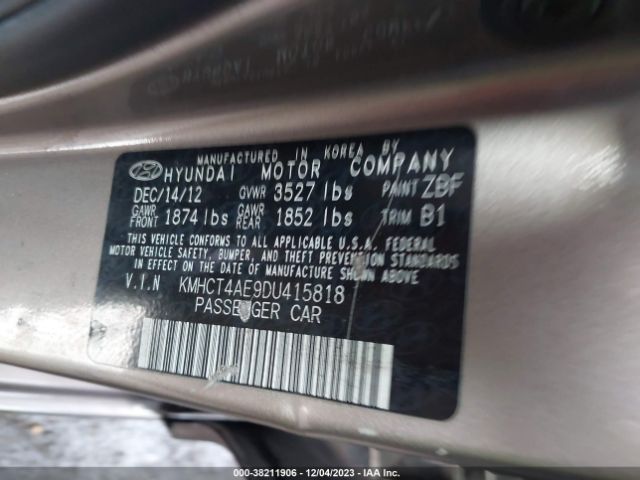 Photo 8 VIN: KMHCT4AE9DU415818 - HYUNDAI ACCENT 