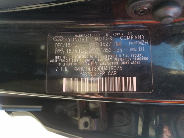 Photo 9 VIN: KMHCT4AE9DU419075 - HYUNDAI ACCENT GLS 