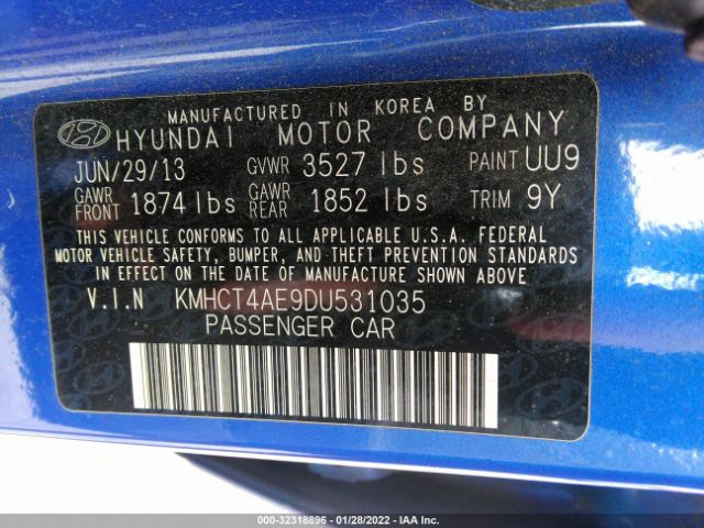 Photo 8 VIN: KMHCT4AE9DU531035 - HYUNDAI ACCENT 