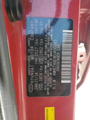 Photo 11 VIN: KMHCT4AE9EU650365 - HYUNDAI ACCENT 