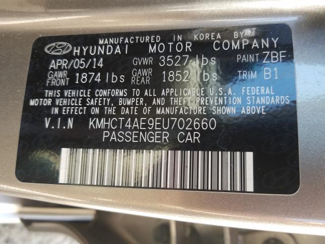 Photo 9 VIN: KMHCT4AE9EU702660 - HYUNDAI ACCENT GLS 