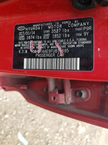 Photo 11 VIN: KMHCT4AE9FU817695 - HYUNDAI ACCENT 