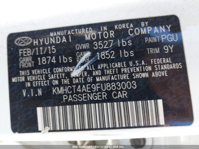 Photo 8 VIN: KMHCT4AE9FU883003 - HYUNDAI ACCENT 