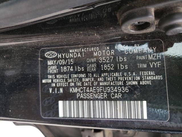 Photo 9 VIN: KMHCT4AE9FU934936 - HYUNDAI ACCENT GLS 