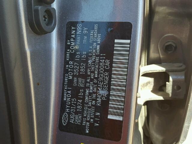 Photo 9 VIN: KMHCT4AE9GU008411 - HYUNDAI ACCENT SE 