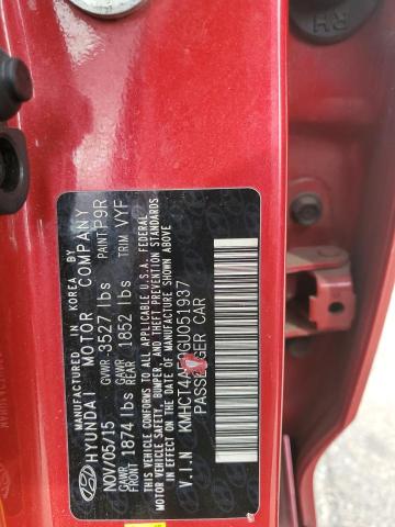 Photo 11 VIN: KMHCT4AE9GU051937 - HYUNDAI ACCENT SE 