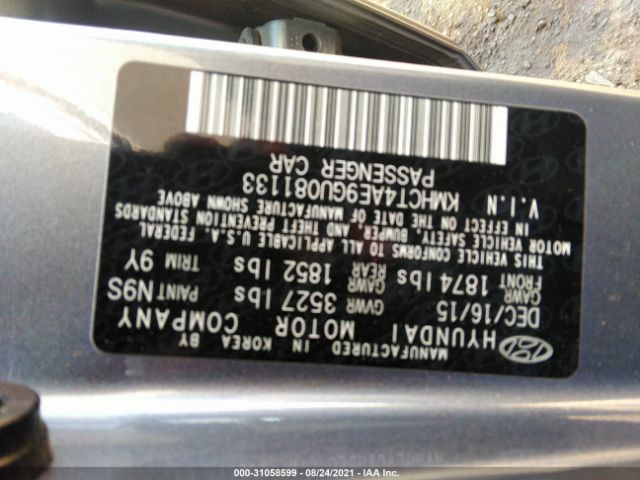 Photo 8 VIN: KMHCT4AE9GU081133 - HYUNDAI ACCENT 