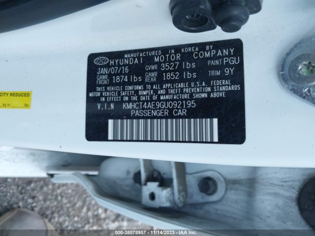 Photo 8 VIN: KMHCT4AE9GU092195 - HYUNDAI ACCENT 