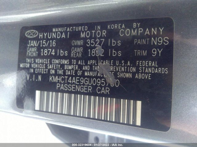 Photo 8 VIN: KMHCT4AE9GU095730 - HYUNDAI ACCENT 