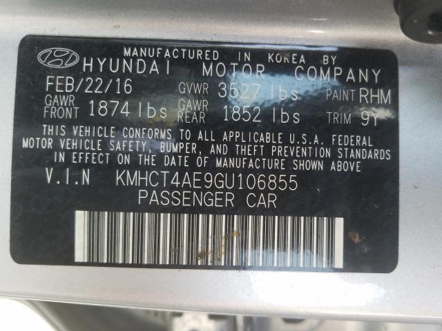 Photo 9 VIN: KMHCT4AE9GU106855 - HYUNDAI ACCENT SE 