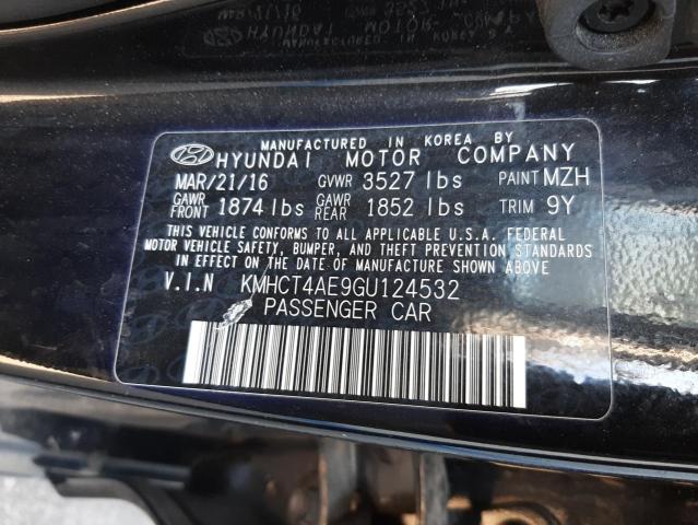 Photo 11 VIN: KMHCT4AE9GU124532 - HYUNDAI ACCENT SE 