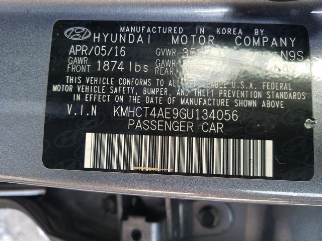 Photo 9 VIN: KMHCT4AE9GU134056 - HYUNDAI ACCENT SE 