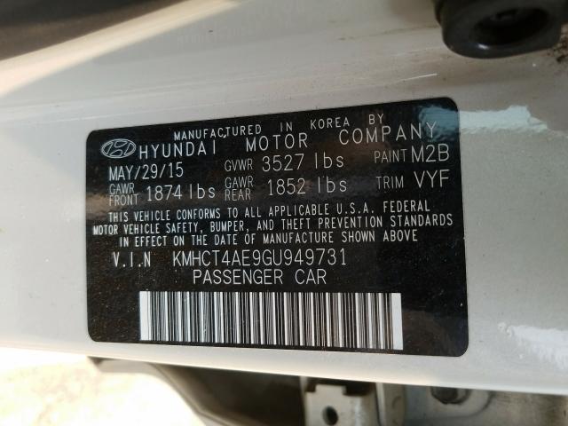 Photo 9 VIN: KMHCT4AE9GU949731 - HYUNDAI ACCENT SE 