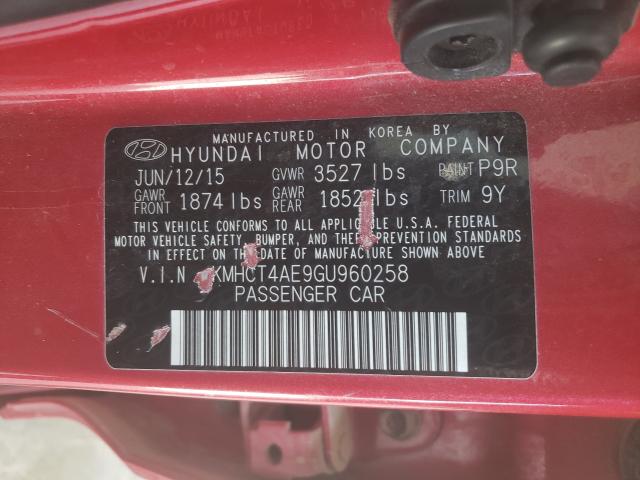 Photo 9 VIN: KMHCT4AE9GU960258 - HYUNDAI ACCENT SE 