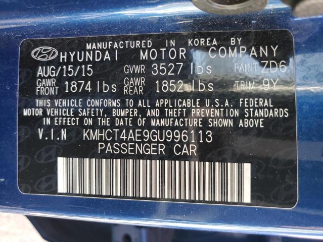 Photo 11 VIN: KMHCT4AE9GU996113 - HYUNDAI ACCENT SE 