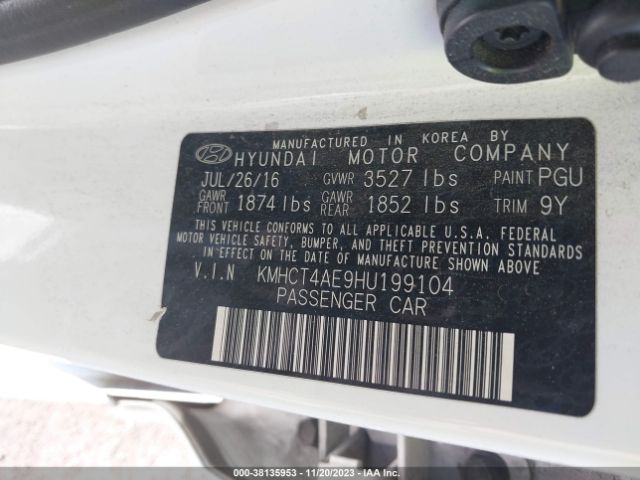 Photo 8 VIN: KMHCT4AE9HU199104 - HYUNDAI ACCENT 