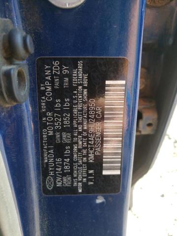 Photo 12 VIN: KMHCT4AE9HU248950 - HYUNDAI ACCENT SE 