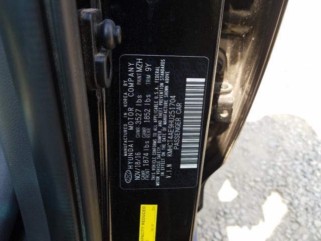 Photo 9 VIN: KMHCT4AE9HU251704 - HYUNDAI ACCENT SE 