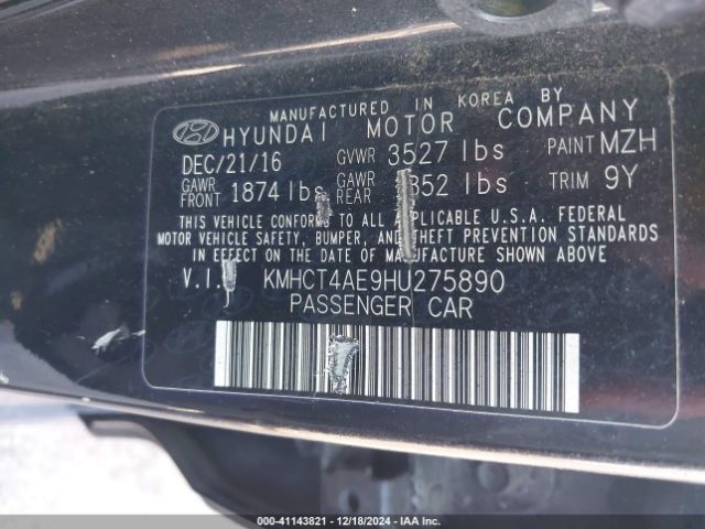 Photo 8 VIN: KMHCT4AE9HU275890 - HYUNDAI ACCENT 