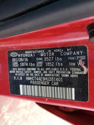 Photo 12 VIN: KMHCT4AE9HU281401 - HYUNDAI ACCENT 