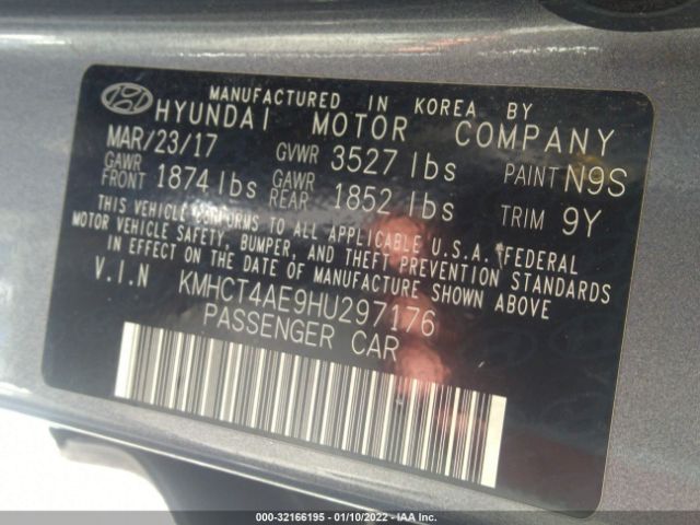 Photo 8 VIN: KMHCT4AE9HU297176 - HYUNDAI ACCENT 