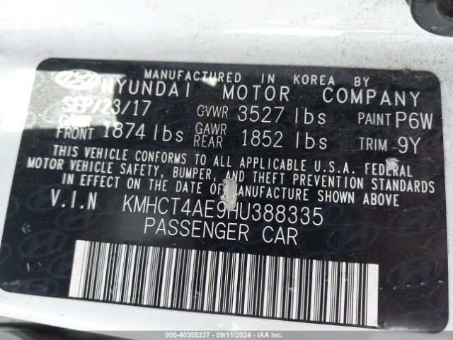 Photo 8 VIN: KMHCT4AE9HU388335 - HYUNDAI ACCENT 