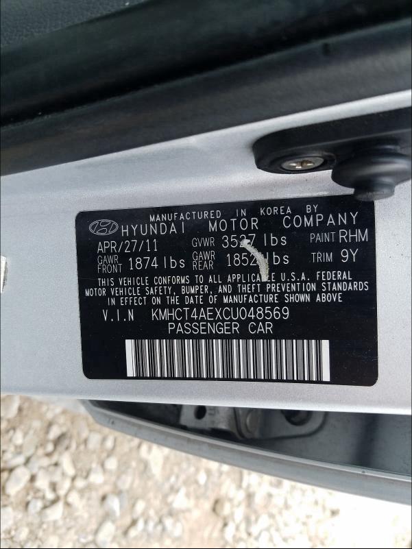 Photo 9 VIN: KMHCT4AEXCU048569 - HYUNDAI ACCENT GLS 