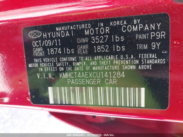 Photo 8 VIN: KMHCT4AEXCU141284 - HYUNDAI ACCENT 