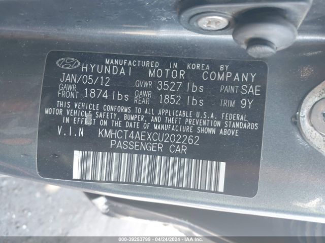 Photo 8 VIN: KMHCT4AEXCU202262 - HYUNDAI ACCENT 