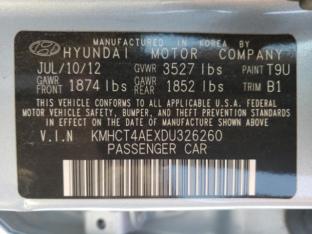 Photo 9 VIN: KMHCT4AEXDU326260 - HYUNDAI ACCENT GLS 