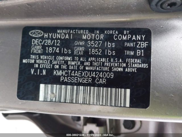 Photo 8 VIN: KMHCT4AEXDU424009 - HYUNDAI ACCENT 